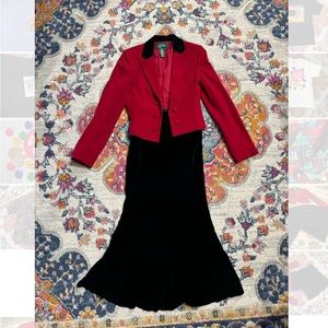 Vintage Ralph Lauren Highland Riding Red Jacket And Skirt Blazer 4